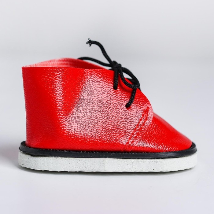 Ботинки для куклы &laquo;Завязки&raquo;, длина подошвы: 7,5 см, 1 пара, цвет красный