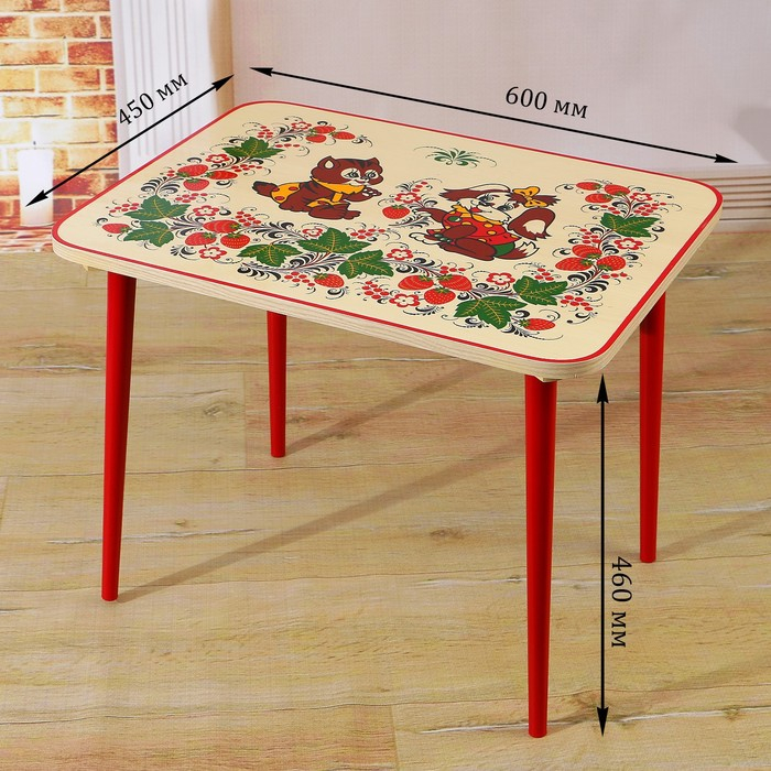 Стол «Хохлома», холодная роспись, люкс Стол «Хохлома», холодная роспись, люкс