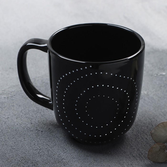 Кружка керамическая «Орнамент», 450 мл, цвет чёрный Кружка керамическая «Орнамент», 450 мл, цвет чёрный