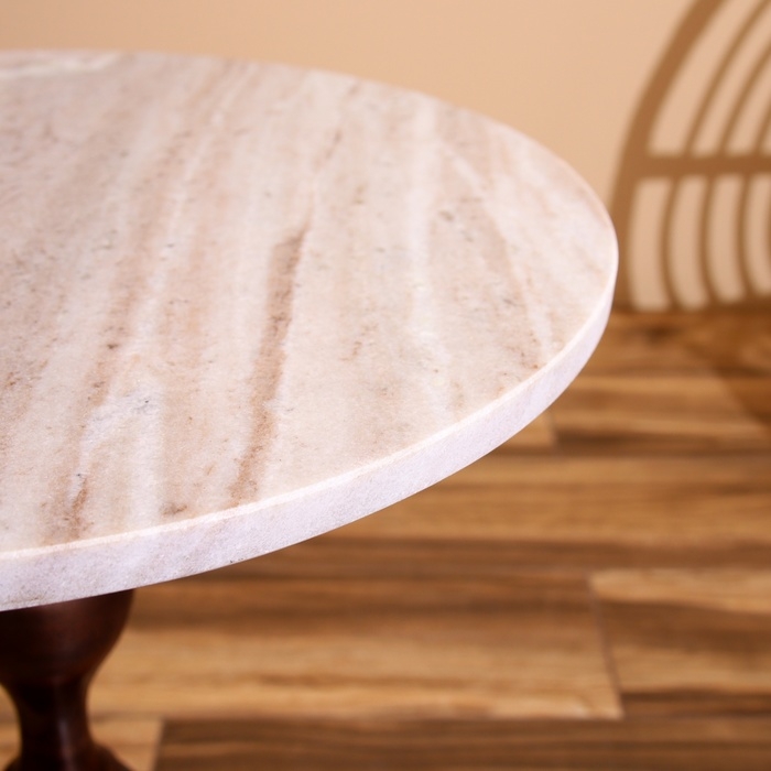 Стол кофейный 41х41х56 см, алюминий/мрамор Стол кофейный 41х41х56 см, алюминий/мрамор