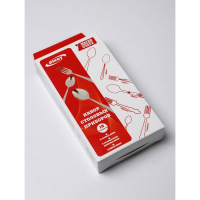 Набор столовых приборов «Узоры», 18 предметов, толщина 1,8 мм, картонная коробка, цвет серебряный Набор столовых приборов «Узоры», 18 предметов, толщина 1,8 мм, картонная коробка, цвет серебряный