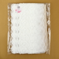 Кружево на сетке, 65 мм &times; 9 &plusmn; 0,5 м, цвет белый