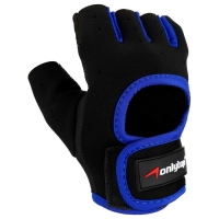 Перчатки спортивные ONLYTOP, р. XL, цвет чёрый/синий