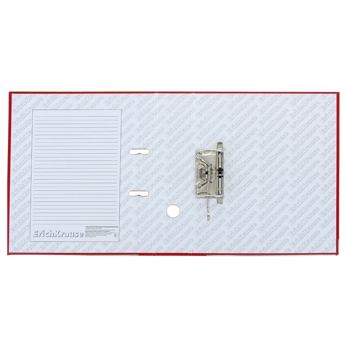 Папка-регистратор А4, 70 мм, ErichKrause, Standard, бумвинил, с этикеткой на корешке, нижний металлический кант, красная