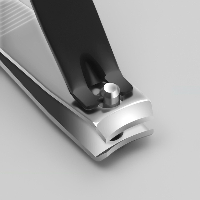 Кусачки-книпсер педикюрные, с пилкой, 8 см, на блистере, цвет чёрный/серебристый Кусачки-книпсер педикюрные, с пилкой, 8 см, на блистере, цвет чёрный/серебристый