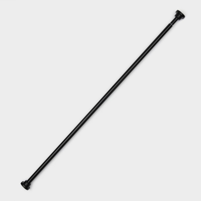 Карниз для ванной SAVANNA, телескопический, 110-200 см, нержавеющая сталь, цвет черный