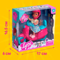 Кукла малышка Lyna с мопедом и аксессуарами, МИКС Кукла малышка Lyna с мопедом и аксессуарами, МИКС