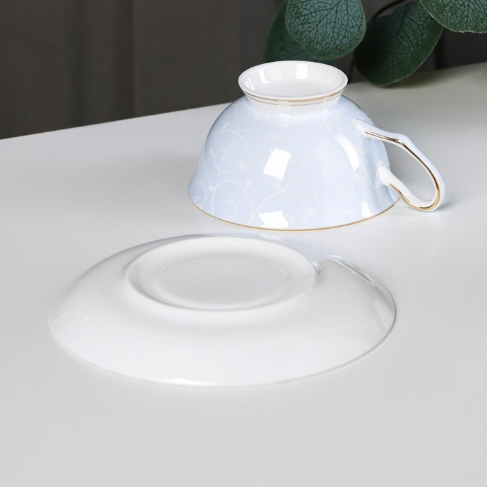 Чайная пара фарфоровая «Чайная роза», 2 предмета: чашка 200 мл, блюдце d=15 см Чайная пара фарфоровая «Чайная роза», 2 предмета: чашка 200 мл, блюдце d=15 см