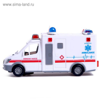 Машина «Скорая помощь», световые и звуковые эффекты, работает от батареек Машина «Скорая помощь», световые и звуковые эффекты, работает от батареек