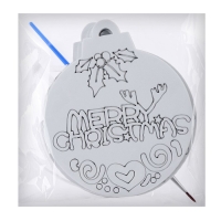 Ёлочное украшение под раскраску &laquo;Merry Christmas&raquo; 4 шт., кисть