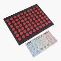 Ипликатор-коврик, основа спанбонд, 70 модулей, 32 &times; 26 см, цвет тёмно-серый/красный