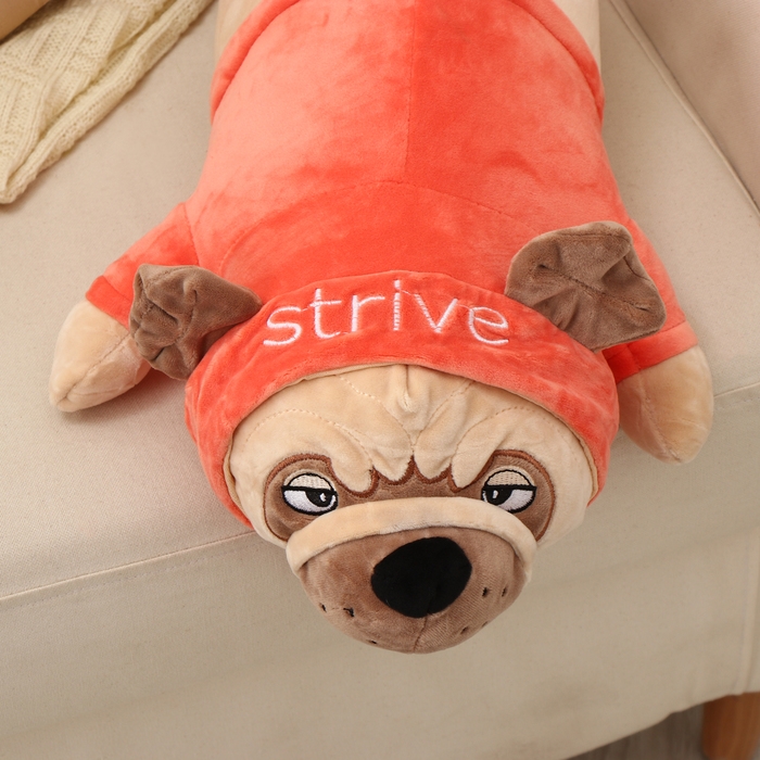 Мягкая игрушка &laquo;Мопс в футболке&raquo;, 50 см, цвет красный