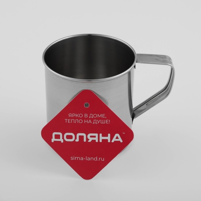 Кружка из нержавеющей стали Доляна &laquo;Индия&raquo;, 330 мл, d=7,8 см