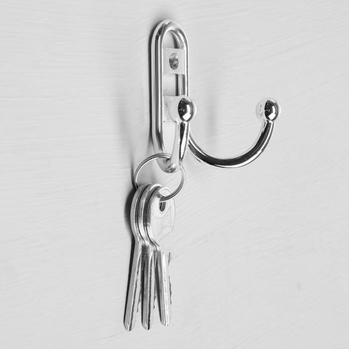 Крючок-вешалка №13, хром глянец, 100 шт. Крючок-вешалка №13, хром глянец, 100 шт.