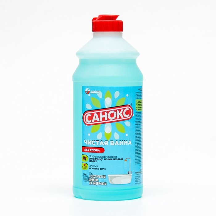 Гель для сантехники Санокс &laquo;Чистая ванна&raquo;, с экстрактом лимона, 500 мл