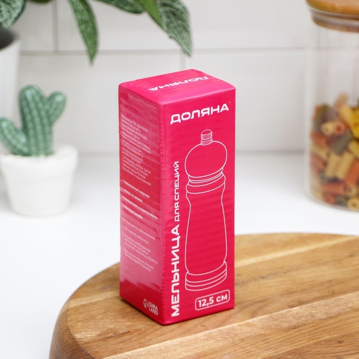 Мельница для специй Доляна &laquo;Дуновение леса&raquo;, 12,5&times;4,5 см, керамический механизм, цвет светлое дерево