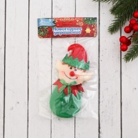 Мягкая подвеска "Эльф" 8х14 см, красно-зелёный