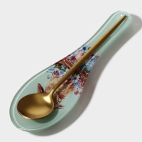 Подставка стеклянная под ложку Доляна &laquo;Кролик&raquo;, 23,5&times;8,3&times;1,5 см