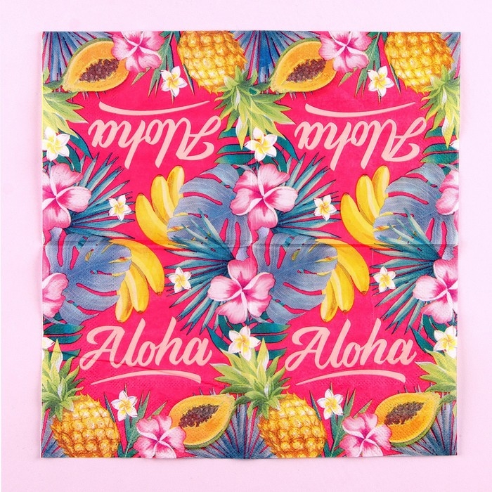 Салфетки бумажные Aloha, 25 × 25 см, в наборе 20 шт. Салфетки бумажные Aloha, 25 × 25 см, в наборе 20 шт.