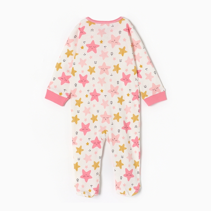 Комбинезон детский, цвет белый/звездочки, рост 68