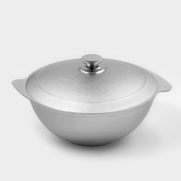 Казан для плова, 3,5 л, алюминиевая крышка, литые ручки, цвет серебряный Казан для плова, 3,5 л, алюминиевая крышка, литые ручки, цвет серебряный