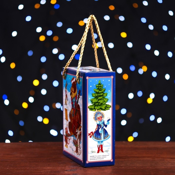 Новый год. Подарочная коробка "Квартет" 16,5 х 7,9 х 20,8 см.