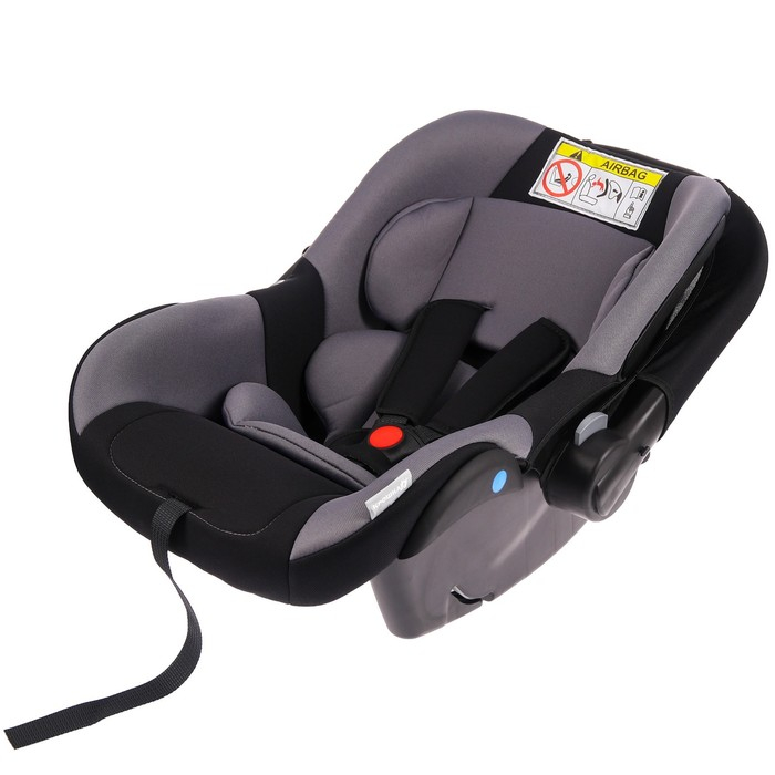 Автокресло детское, автолюлька Крошка Я Safe +, группа 0+, до 13 кг, Серый