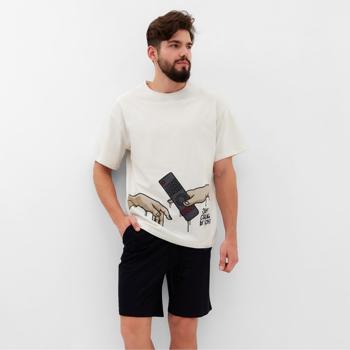 Пижама мужская KAFTAN Just chilling размер 52, серый/черный Пижама мужская KAFTAN Just chilling размер 52, серый/черный