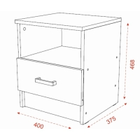 Тумба прикроватная ЭКО 400х375х468 белая