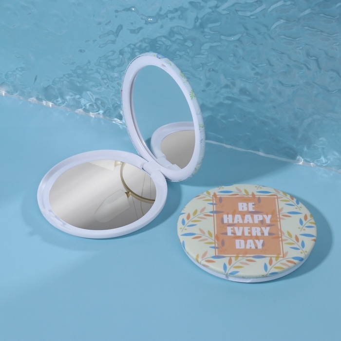 Зеркало складное &laquo;Надписи&raquo;, d = 7,5 см, рисунок МИКС