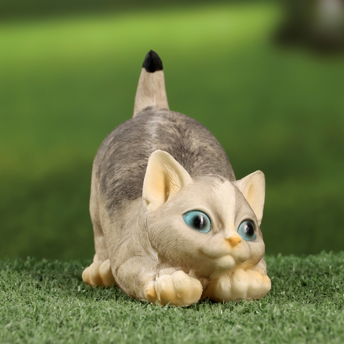 Садовая фигура Садовая фигура "Котенок на охоте" 8х15х11см МИКС