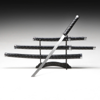 Сув. изделие катаны 3в1 на подставке, ножны кожзам, черные ромбы 47/70/89см Сув. изделие катаны 3в1 на подставке, ножны кожзам, черные ромбы 47/70/89см