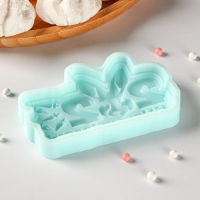 Силиконовая форма &laquo;С новым годом 2023&raquo;, 9,8&times;5,9&times;1,1 см, цвет бирюзовый