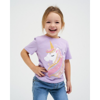 Футболка детская KAFTAN "Самая красивая" р.32 (110-116), сиреневый