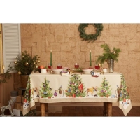 Скатерть новогодняя Этель "Noble Christmas" Скатерть новогодняя 150х220 +/-3см с ГМВО, 100%хл, саржа 190гр/м2 Скатерть новогодняя Этель "Noble Christmas" Скатерть новогодняя 150х220 +/-3см с ГМВО, 100%хл, саржа 190гр/м2