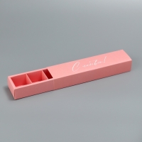 Коробка для конфет, кондитерская упаковка, 5 ячеек, &laquo;С любовью!&raquo;, 5 х 21 х 3.3 см