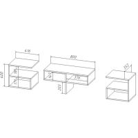 Тумба под ТВ Агрия, 1400х352х400, Венге