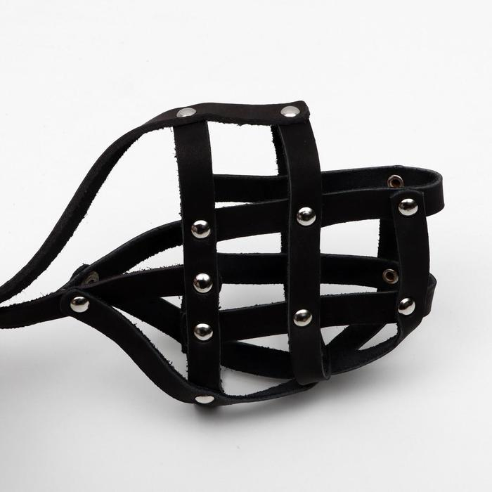 Намордник № 2, лайка, щенок овчарки (длина по носу 10 см, обхват морды 28 см), чёрный Намордник № 2, лайка, щенок овчарки (длина по носу 10 см, обхват морды 28 см), чёрный