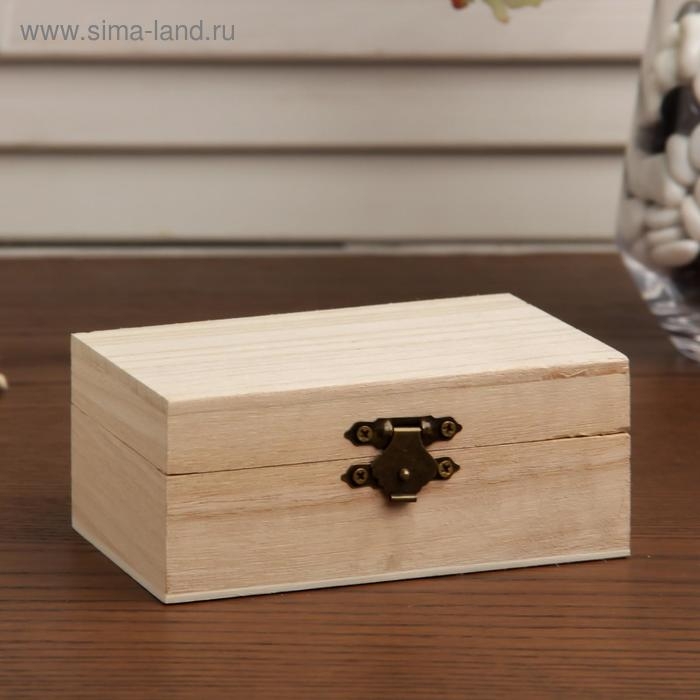 Шкатулка дерево для росписи Шкатулка дерево для росписи "Прямоугольная" 7,4х11,5хх4,7 см