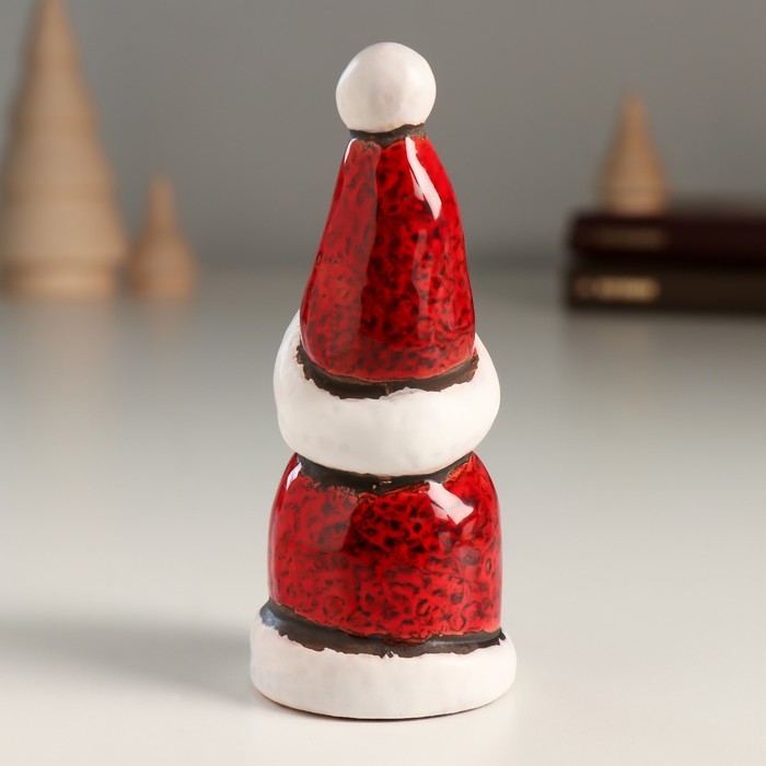Сувенир керамика Сувенир керамика "Дед Мороз в красном с высоким колпаком" 4х4х9,9 см