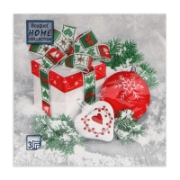 Новогодние салфетки бумажные Home Collection Сlassic &laquo;Новогодний натюрморт&raquo;, 3 слоя, 33х33 см, 20 шт