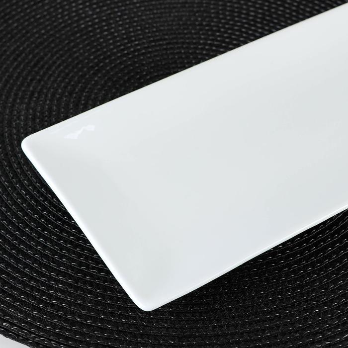 Блюдо фарфоровое для суши/канапе Wilmax, 35,5&times;14 см, цвет белый