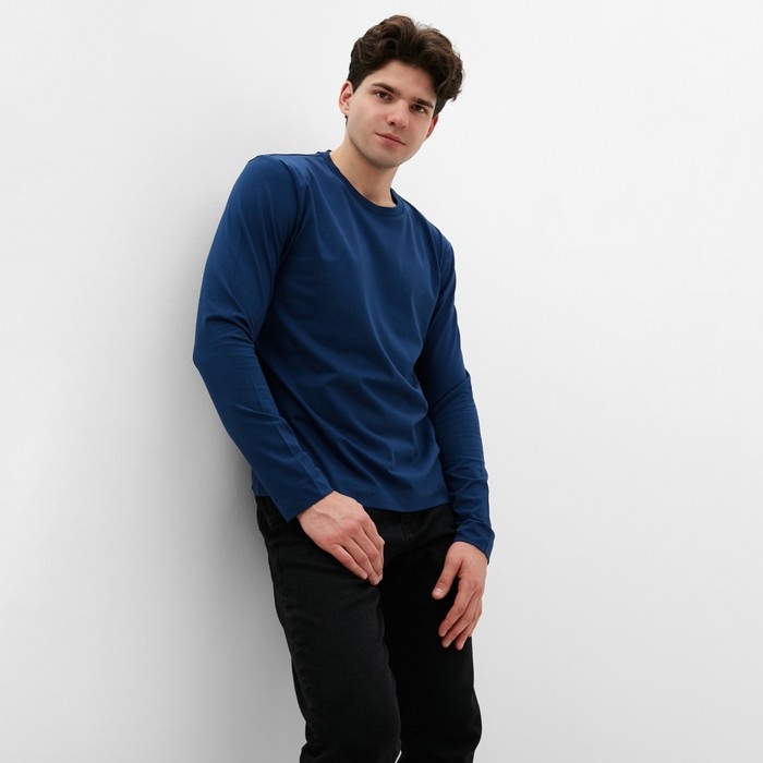 Лонгслив мужской MIST Men's casual размер 48, синий