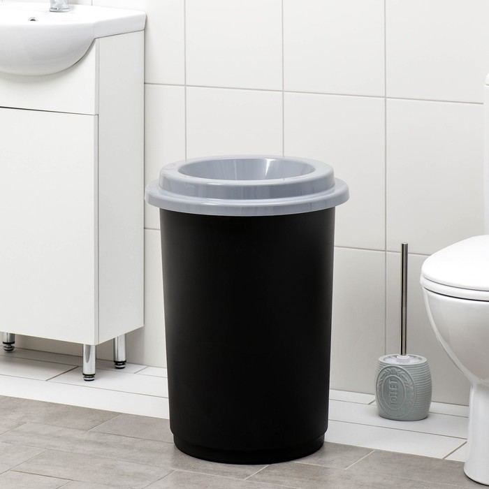 Ведро для мусора &laquo;Эко&raquo;, 50 л, цвет серый