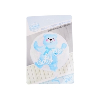 Шар полимерный 24" &laquo;Шар в шаре. Мишка&raquo;, цвет синий