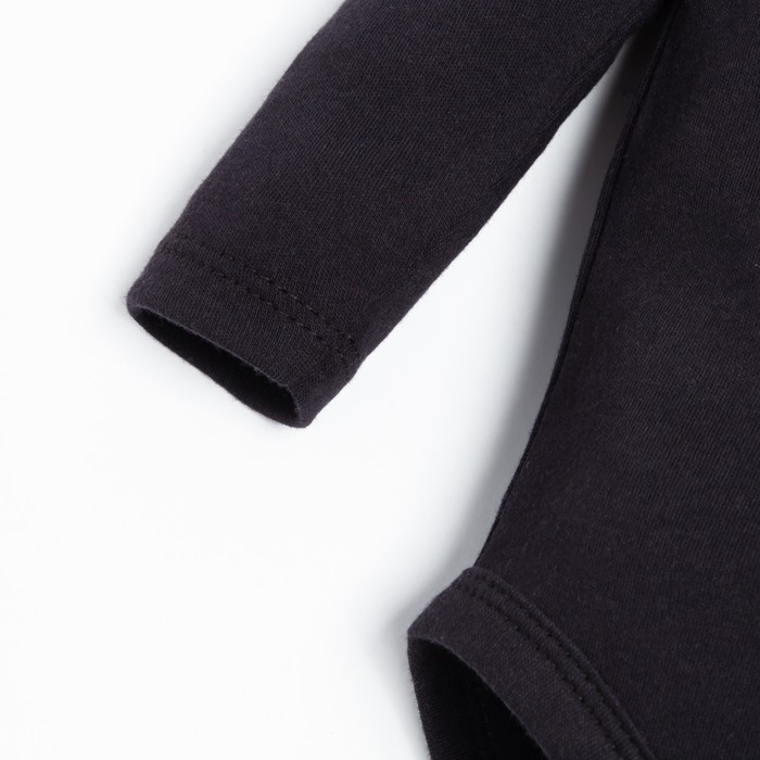 Боди детское с длинным рукавом Крошка Я Боди детское с длинным рукавом Крошка Я "Little Boss", рост 86-92 см, цвет чёрный