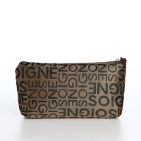 Косметичка на молнии, цвет коричневый Косметичка на молнии, цвет коричневый