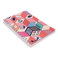 Скетчбук А5, 80 листов на гребне по длинной стороне "Игра", твёрдая обложка, блок 100 г/м&sup2;