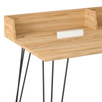 Стол письменный Liverpool 90х50х75 см, дуб крафт золотой, чёрный