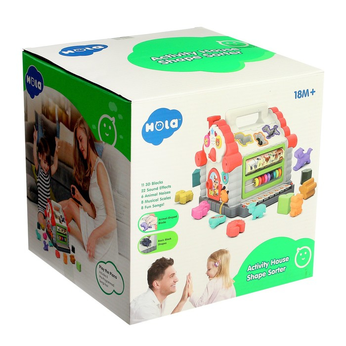 Игрушка развивающая логическая &laquo;Домик с ручкой&raquo;, световые и звуковые эффекты, счёты, пианино, сортер